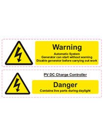 Battery Hazard label  ( 160mm*44mm x2 )