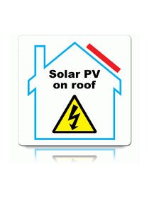 PV on Roof Hazard Labels