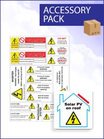 PV on Roof and Hazard Labels Pack