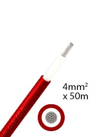 4mm2 single-core 50m - Red