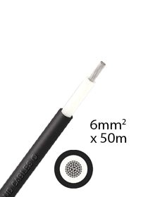 6mm2 single-core DC cable 50m - Black