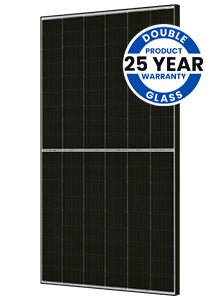 440W N-type Double Glass Bifacial Mono LB with MC4 connectors (Black Frame)